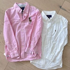 Bundle- Boys Ralph Lauren Oxford Cotton  Button Downs. Sz 7.